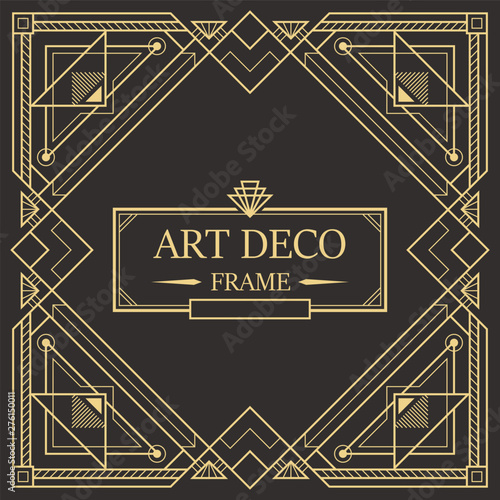 Art deco border and frame template.