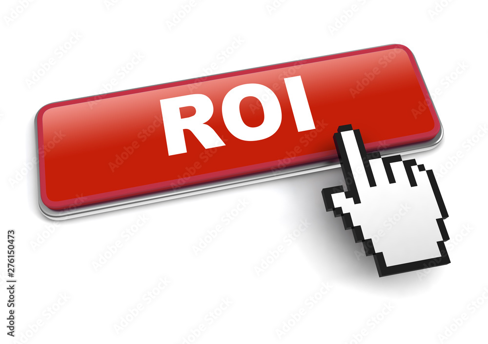roi concept 3d illustration isolated