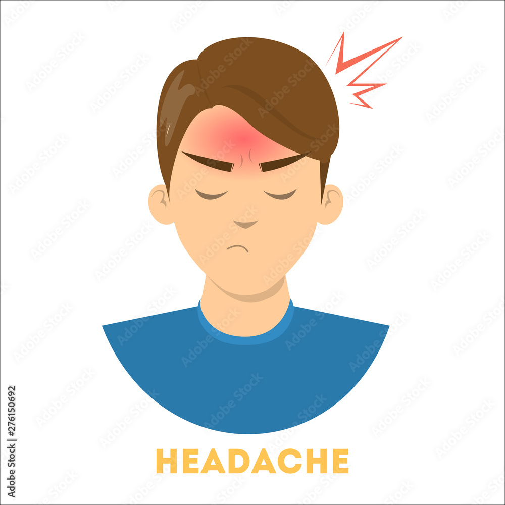 Man suffer from the pain in the head. Headache Man suffer from the pain in the head. Headache