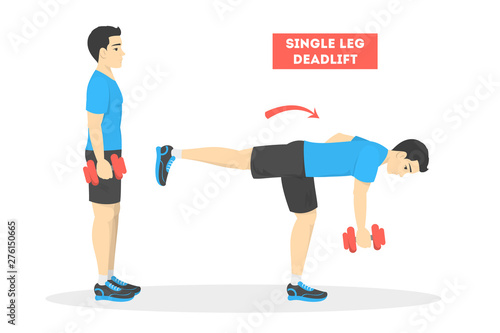 Man doing dead lift exercise with a weight