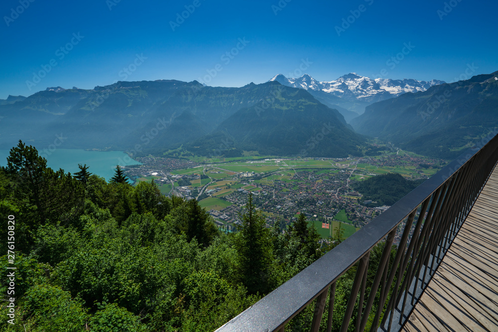 Panoramic view of Interlaken from viewpoint of Harder Kulm Panoramic view of Interlaken from viewpoint of Harder Kulm