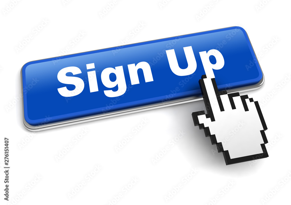 sign up concept 3d illustration isolated sign up concept 3d illustration isolated