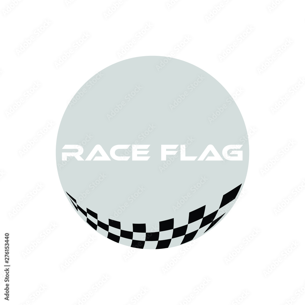 Fototapeta Modern Race Flag Additional Circle Ellipse Background Template Design Element for automotive company logo decal fast speed with high end look