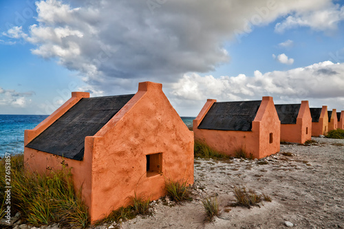 Old Slave Huts on the Caribbean Island of Bonaire 