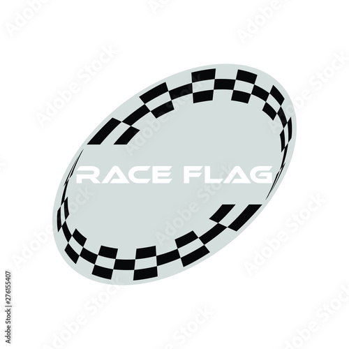 Modern Race Flag Additional Circle Ellipse Background Template Design Element for automotive company logo decal fast speed with high end look
