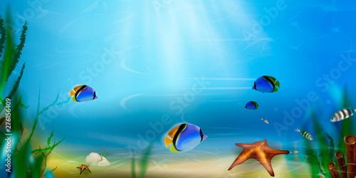 Summer background. Texture of water surface.