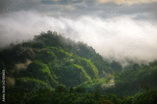 Fog on the forest and mountains © iSomboon