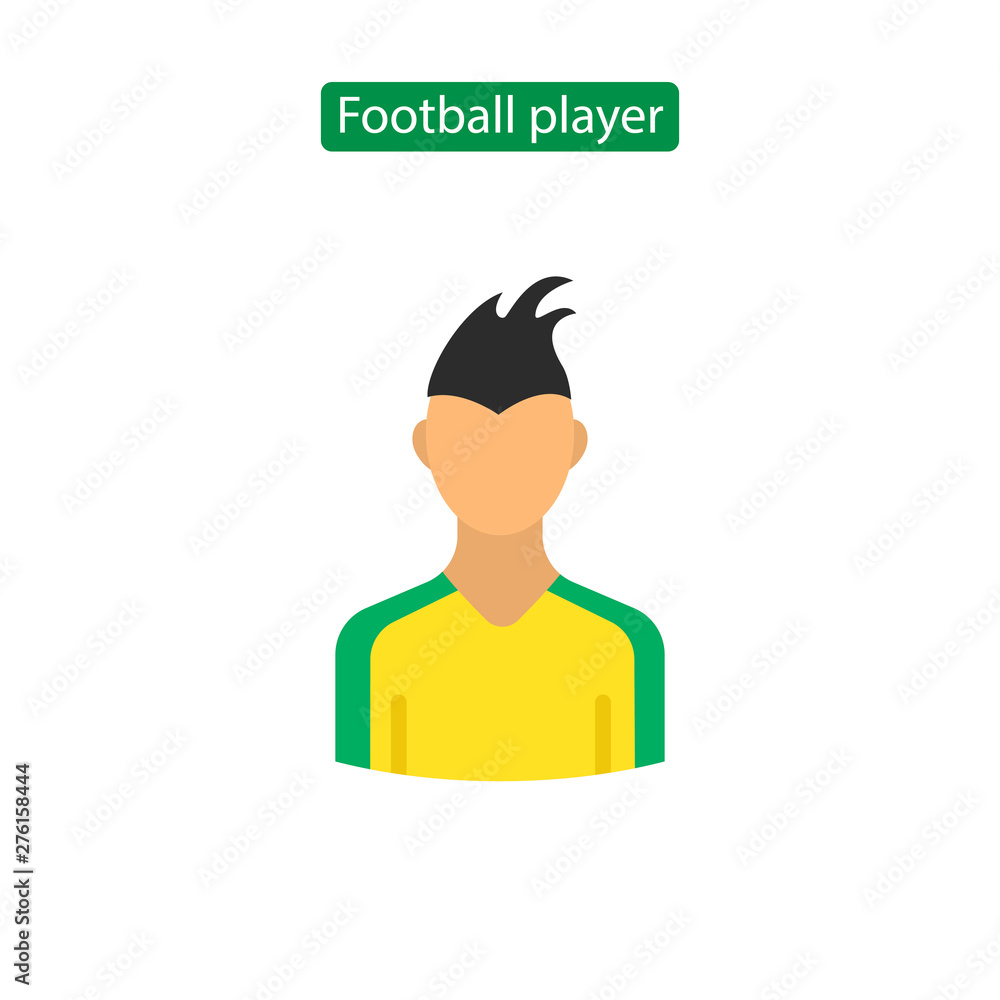 Soccer player avatar icon. Soccer player avatar icon.