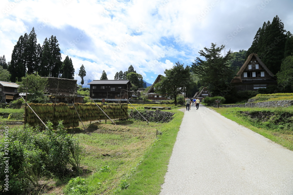Traditional and historical Japanese village, Aikura in Toyama
