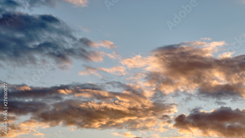 clouds in delicate pink at sunset. wallpapers