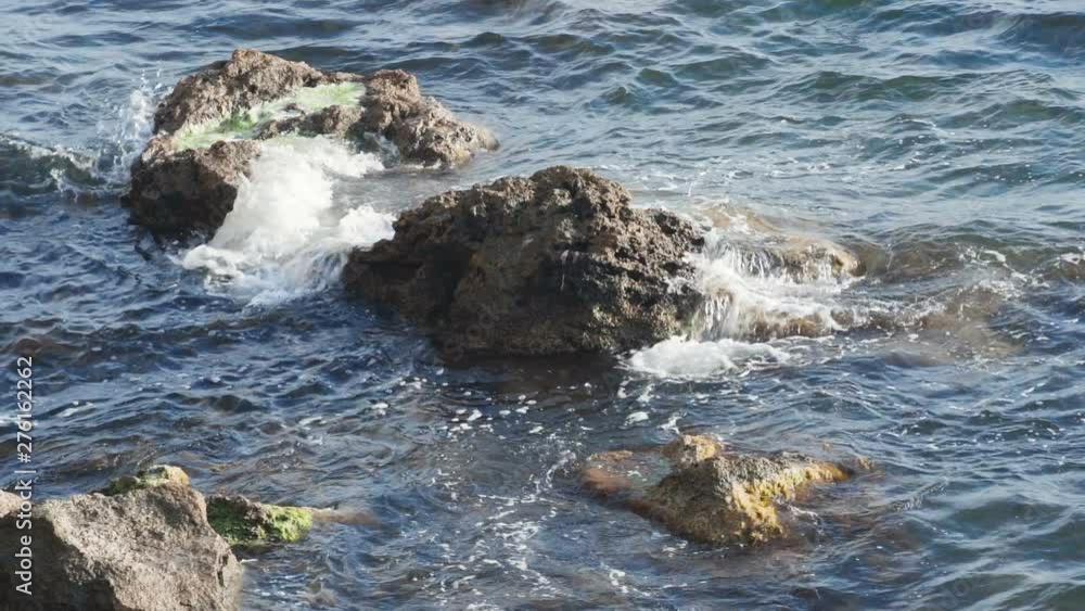 Waves crashing on the Rocks. Waves crashing on the Rocks.
