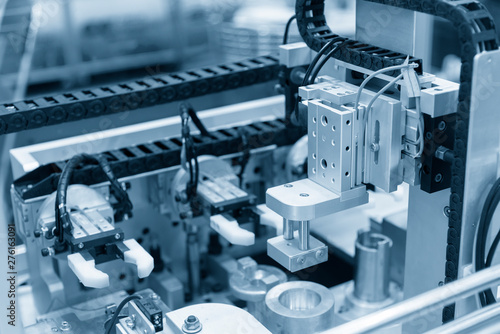 Fotografie The pneumatic system in the electronics assembly line