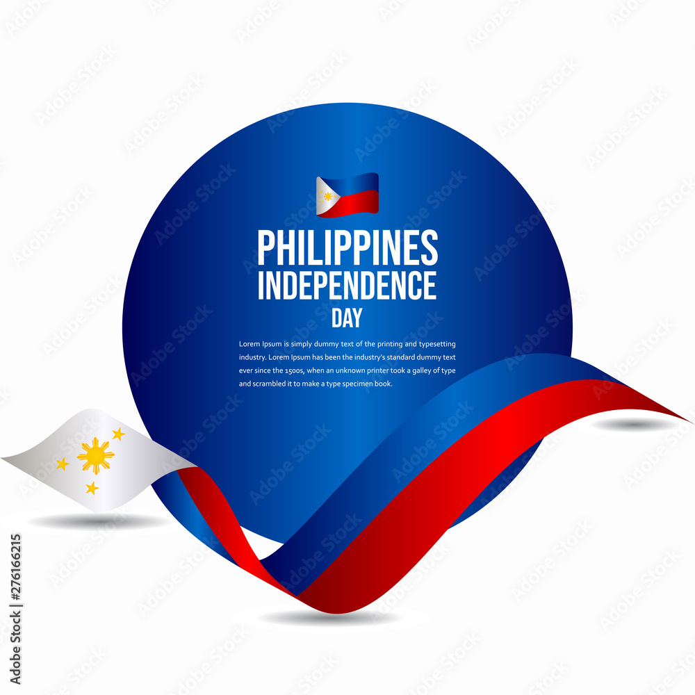 Fototapeta premium Happy Philippines Independence Day Celebration Vector Template Design Illustration