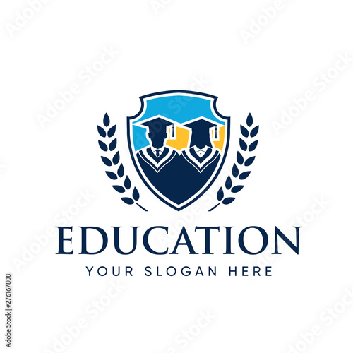 Graduate Student College Logo Template, Education Logo Design Free Download Graduate Student College Logo Template, Education Logo Design - GFXLoad
