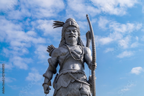 The Statue of Mythical hindu warrior Parasuram at namchi, Sikkim, India