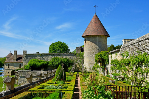 Villarceaux, France - may 15 2019 : historical castle photo