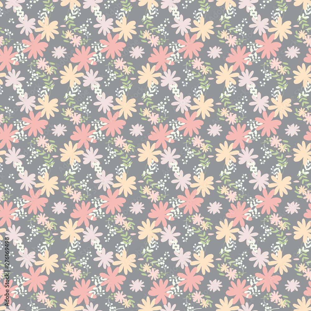 Trendy delicate pastel simple flowers, great design for any purposes. Simple modern style. Floral pattern. Elegant decorative background. Floral vector illustration. Trendy delicate pastel simple flowers, great design for any purposes. Simple modern style. Floral pattern. Elegant decorative background. Floral vector illustration.