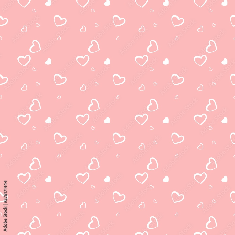 Romantic hearts, seamless pattern, vector illustration Romantic hearts, seamless pattern, vector illustration