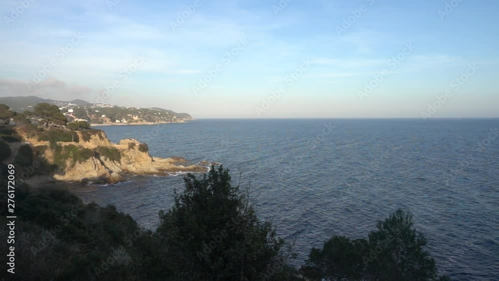 The Mediterranean sea on the coast braves a clear day The Mediterranean sea on the coast braves a clear day