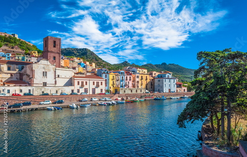 Old village of Bosa on the river Temo photo