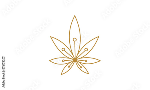 Marijuana Leaf logo design template