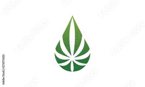 Marijuana Leaf logo design template