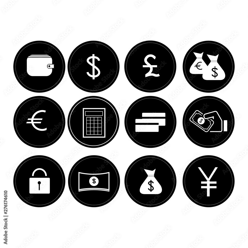 Finance icons set.