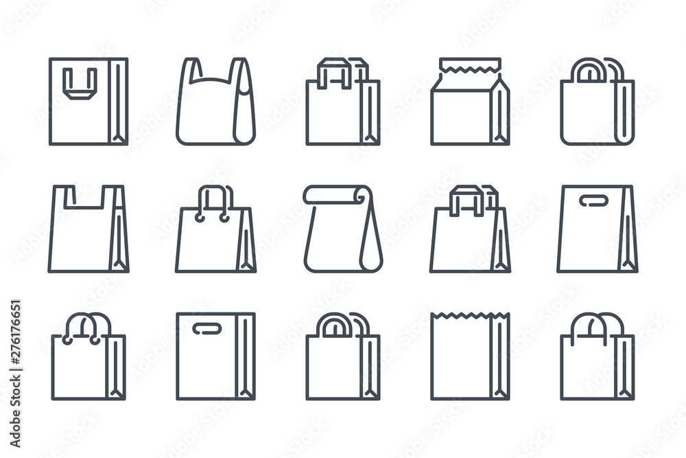 Shopping bag icon logo design template Royalty Free Vector