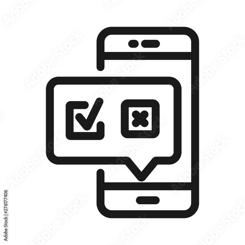 Free Download survey and test - minimal line web icon. simple vector illustration. concept for infographic, website or app. - GFXLoad