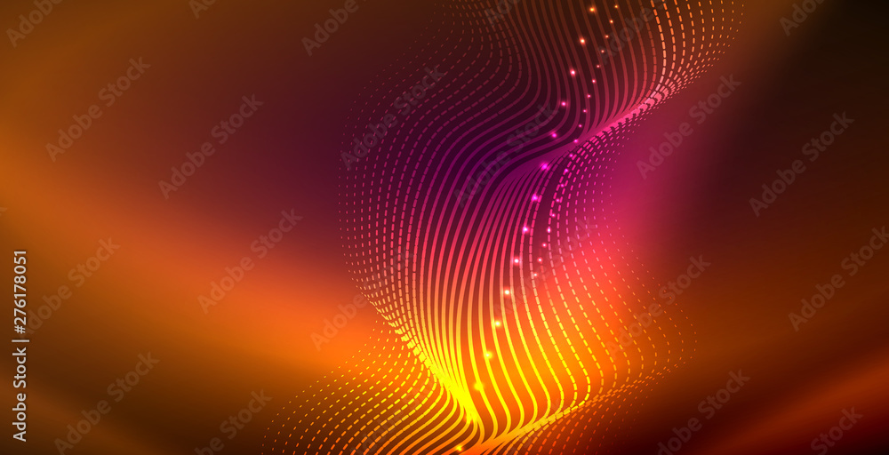 Neon lines shiny glowing background Neon lines shiny glowing background