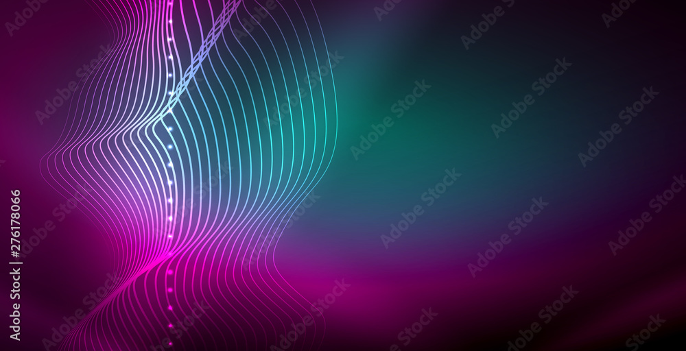 Neon lines shiny glowing background Neon lines shiny glowing background