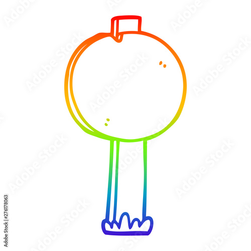 rainbow gradient line drawing cartoon road sign