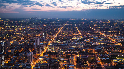 The citylights of Chicago from above - travel photography © 4kclips