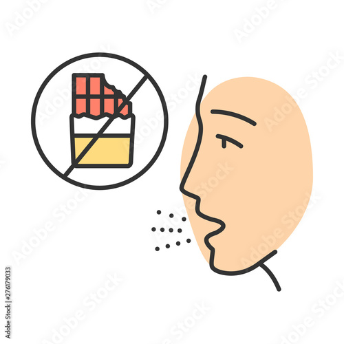 Food allergy color icon