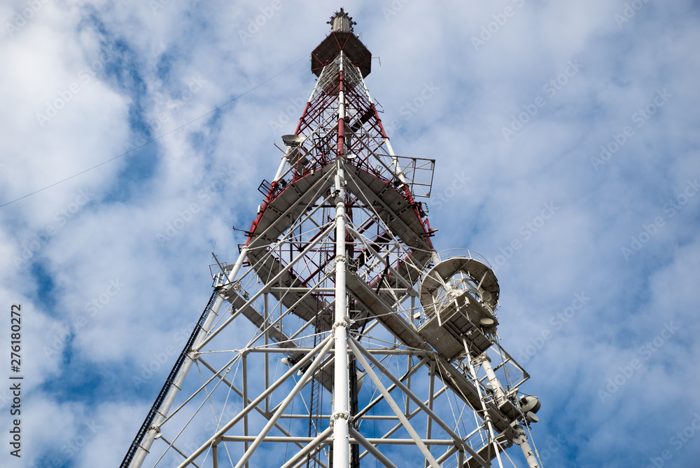 view of radio signal television tower view of radio signal television tower