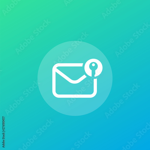 encrypted message or email, vector icon