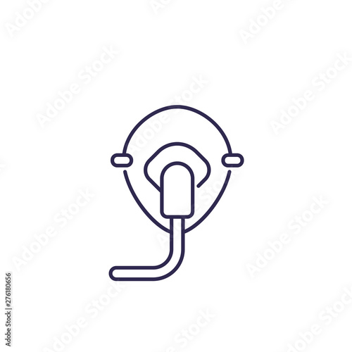 oxygen mask vector line icon
