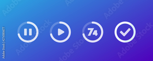 progress bar, vector elements for web and apps