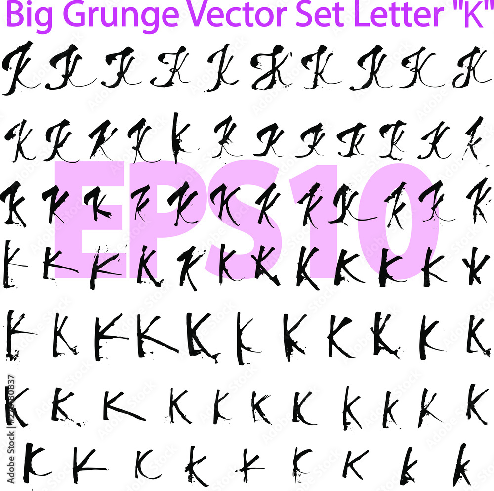 Big Grunge Vector Set Letter 