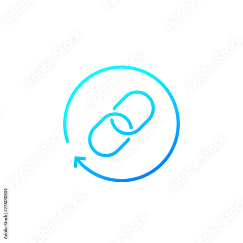 backlink line icon on white