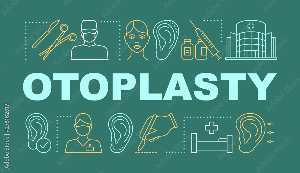 Fototapeta premium Otoplasty word concepts banner