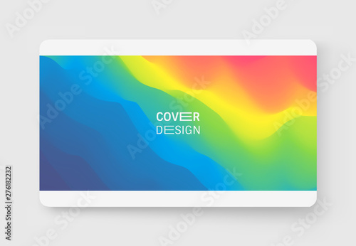 Free Download Cover design template with color gradients. Abstract background. Modern pattern. 3d vector Illustration for advertising, marketing, presentation. - GFXLoad