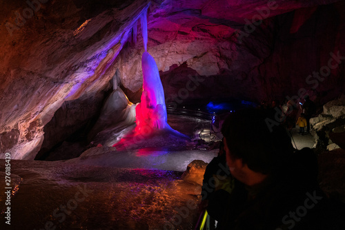 Dachstein Giant Ice Cave, Austria. Amazing cave with Ice Formations and interesting history. Austrian Alps.