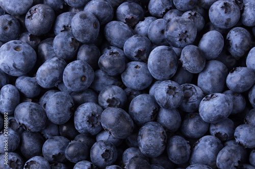 Fresh blueberries background close up