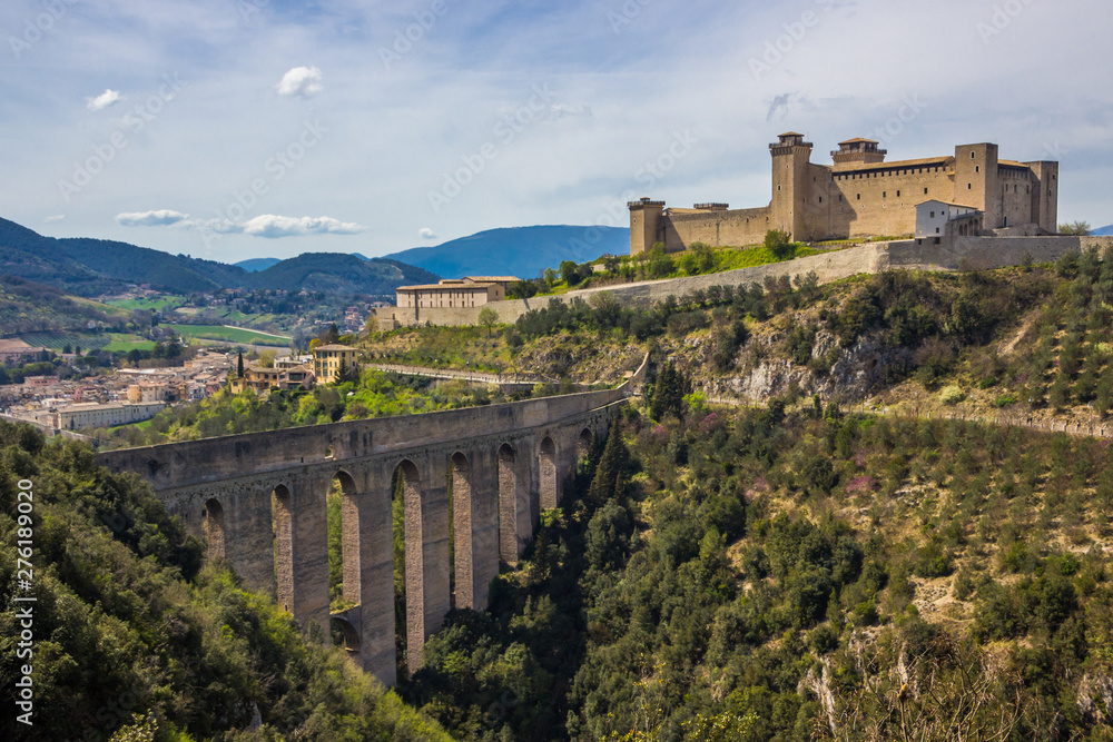 castle on the hill in Spoleto in Umbria