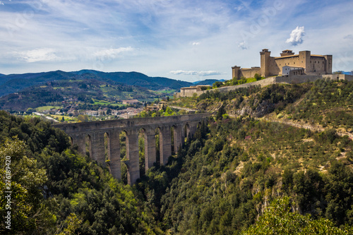 castle on the hill in Spoleto in Umbria photo