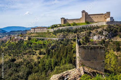 castle on the hill in Spoleto in Umbria