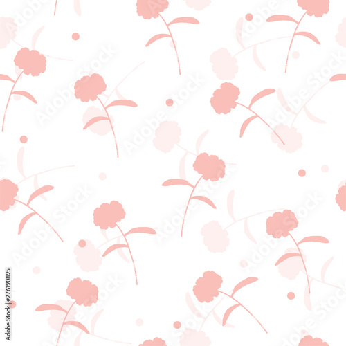 Sweet Pink Flowers Seamless Repeat Pattern