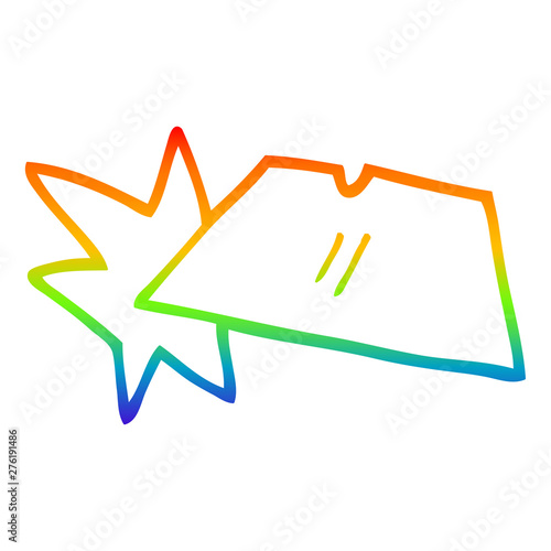 rainbow gradient line drawing cartoon shiny razorblades