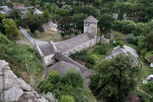 Medieval fort. Top view. Complex of defensive buildings, XVI-XVIII centuries. Kamianets-Podilskyi, Ukraine.